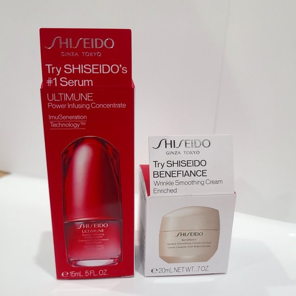 🆕SHISEIDO ULTIMUNE BUNDLE: Power Infusing Serum & Benefiance Wrinkle Cream NIBs - Picture 1 of 7